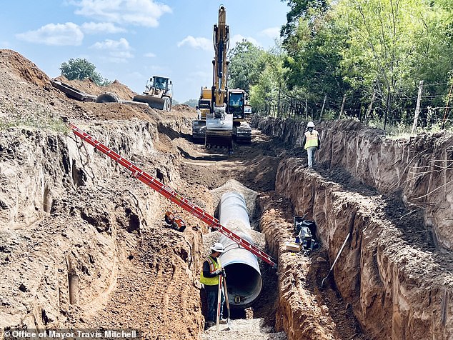 The new pipe should not only provide water for Kyle, but also for San Marcos and Buda for at least 50 years.