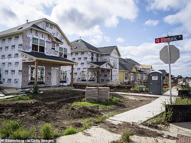 Under Texas law, municipalities are restricted when it comes to banning construction, Mitchell said. He added that because of this, the city is attracting developers before discussing the Kyle process. (pictured: New homes being built in Kyle)