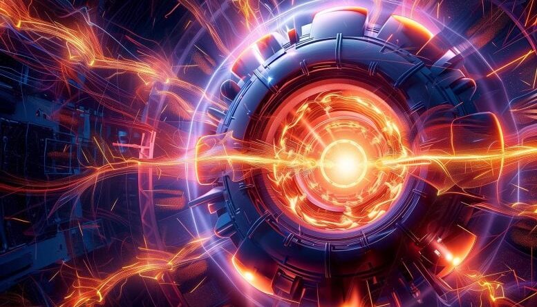 Fusion Reactor Plasma Physics Art Concept